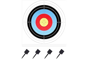 WTTUOAM 50 Pcs Archery Targets Paper, Bullseye Paper Shooting Targets for Range 16x16 inch 10 Ring Bow and Arrow Targets for 