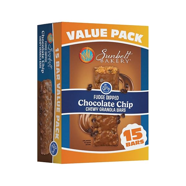 SUNBELT BAKERY FUDGE DIPPED CHOCOLATE CHIP CHEWY GRANOLA...