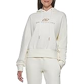 DKNY womens Sport Fleece Long Sleeve Logo Hoodie