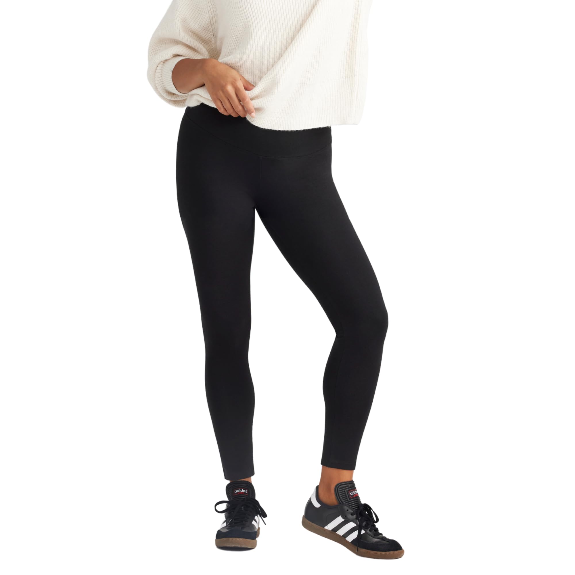 Yummie Women’s Rachel Shaping Legging Cotton Stretch, Black, Large