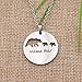 KUIYAI Sweet Mama and Baby Bear Round Pendant Necklace for Mother with 2 Children (2 Cubs Round)