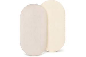 sudemey Muslin Bassinet Sheets 2-Pack - Soft & Breathable Cotton for Baby Boy or Girl, Fits Oval, Hourglass & Rectangular Mat