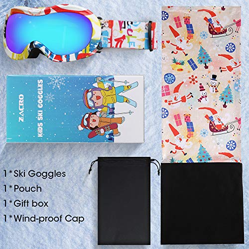 image for Zacro Ski Goggles for Kids - Kids Snow Snowboard Goggles with Ski Mask