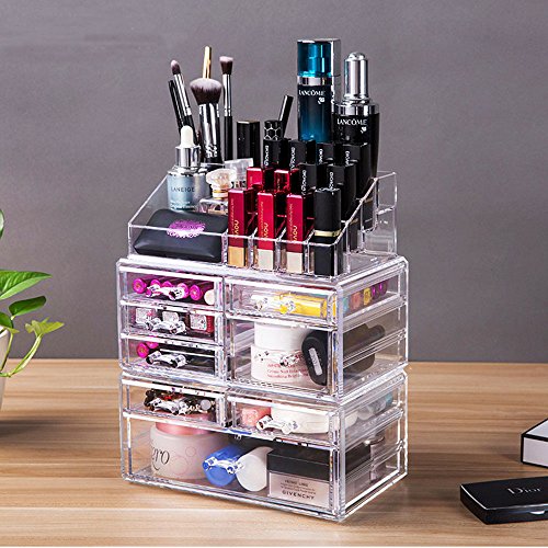 Sooyee Makeup Organizer, 8 Drawers Acrylic Makeup Organizers and