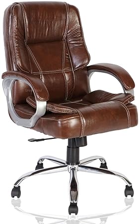 Green Soul Vienna Mid-Back Leatherette Office Chair (Brown)