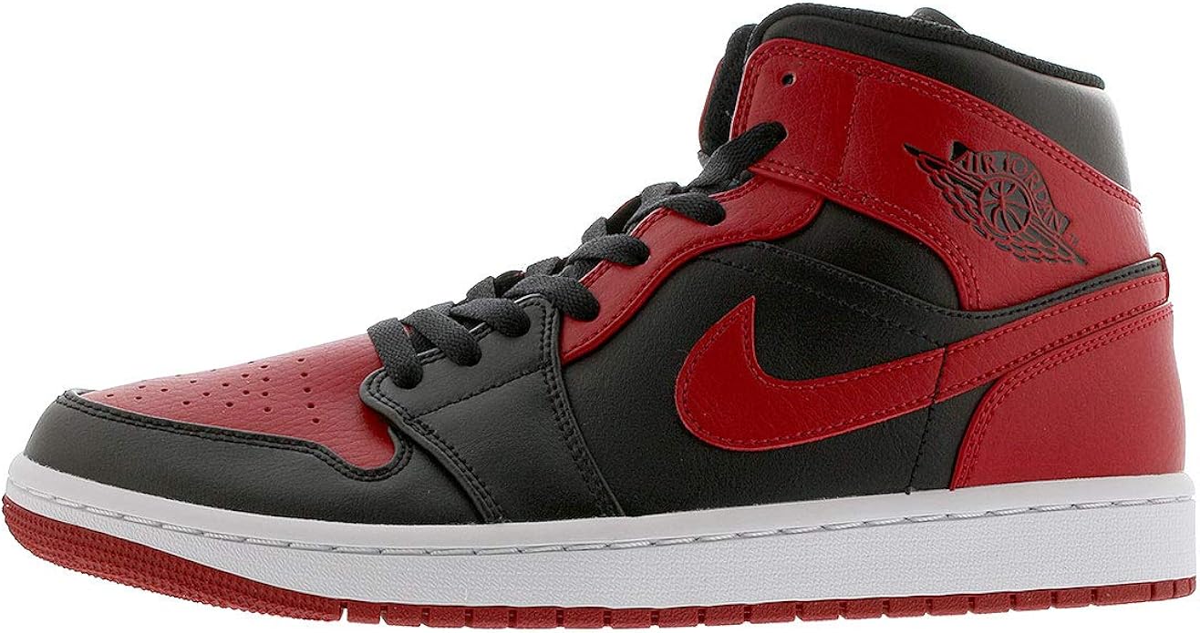 air jordan 1 mid red black white