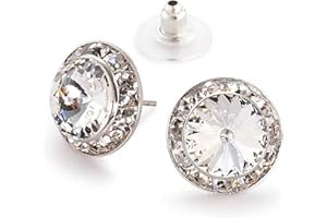 Star Light Crystal Jewelry | Crystal Clear and Crystal AB Rhinestone Clip On or Pierced Earrings for Dance, Pageant, Prom, Performance, Wedding