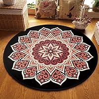 FANEO Non-Slip Machine Washable Round Rug Living Room Bedroom Soft Carpet Floor Mat Doormats