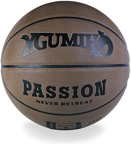 Basketballs Outdoor/Indoor PU Leather Official Size 7/29.5” Brown Games Professional Street By XGUMIHO