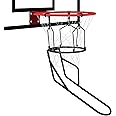 GADFISH Basketball Return Attachment, Heavy Duty Basketball Rebounder with 3 Stable Large Hooks, Durable Basketball Accessories for 18" Rim Basketball Training, Black