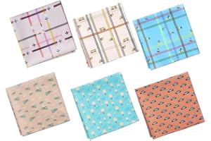 HexaFun 100% Pure Organic Cotton Unisex Handkerchief, Multi-color & Printed, Soft & Stylish, Hankies for Men & Women