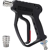 Pressure Washer Short Gun, 5000 PSI/10.5 GPM High Power Washer Spray Gun with 3/8'' Swivel Quick and M22-14mm Connect for Foam Cannon Car Wash