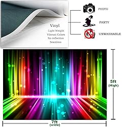 Sensfun Let's Glow Party Backdrop Music Disco Dance
