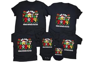 MI X TEE Family Christmas Shirts Christmas T-Shirts for Family Couple Outfit Tee Christmas Top Parent-Child Short Sleeves