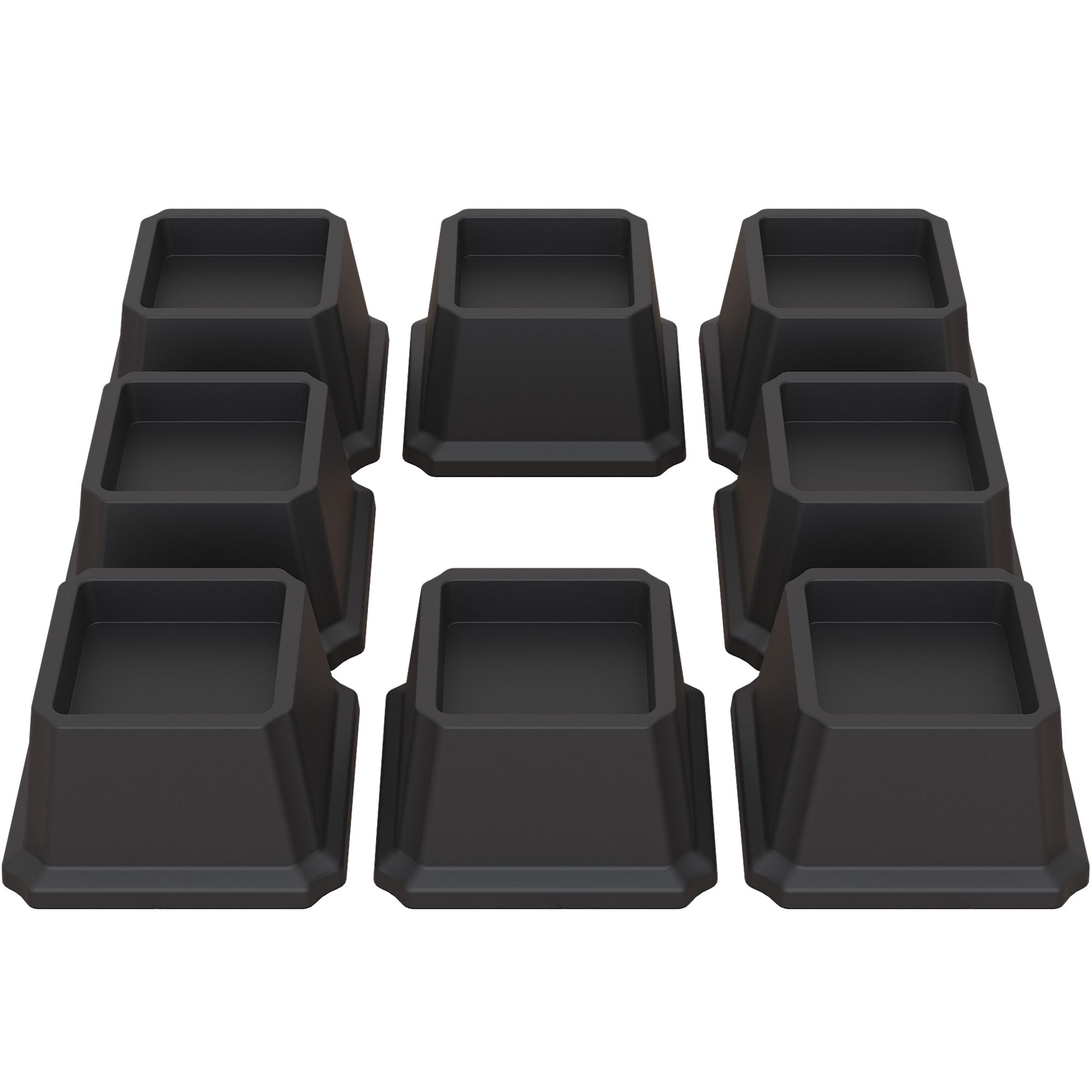 Lutown-Teen Bed Risers 2 inch Heavy Duty Furniture Risers for Sofas, Chair Risers Sofa Risers Table Risers Set of 8 Pack, Black