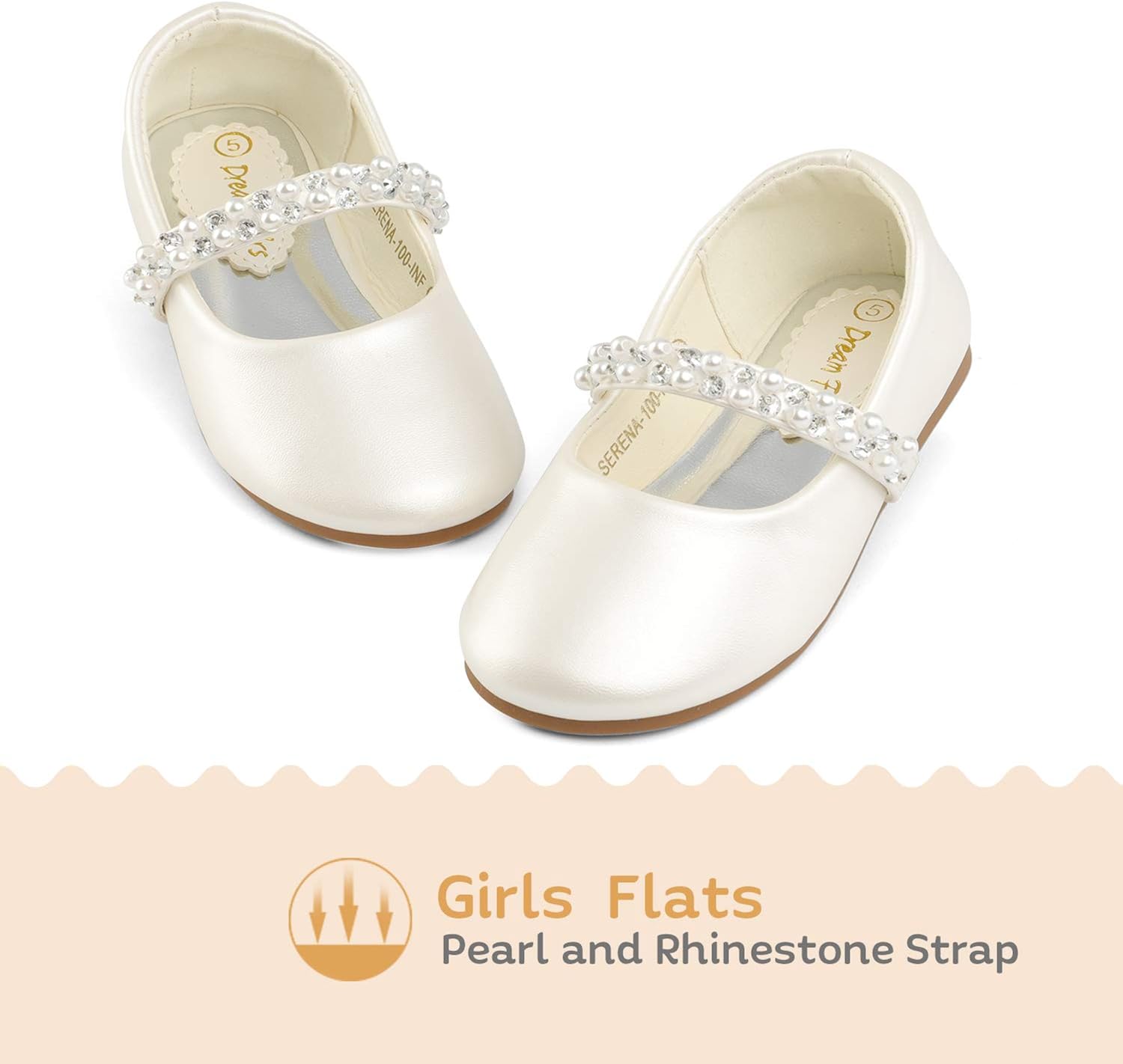  | DREAM PAIRS Girl's Mary Jane Casual Slip on Ballerina Flat Toddler | Flats