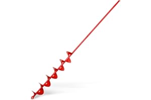 TCBWFY 2x32 Inch Auger Drill Bit for Planting - Long Handle Easy Planter Garden Auger - Bulb & Bedding Plant Augers - Post Hole Digger for 3/8”Hex Drive