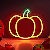 Chi-buy LED Neon pumpkin Halloween Neon Sign, USB Powered Neon Signs Night Light, 3D Wall Art & Game room Bedroom Living Room Decor lamp Holiday Gift for Children Kids Girl (Pumpkin)
