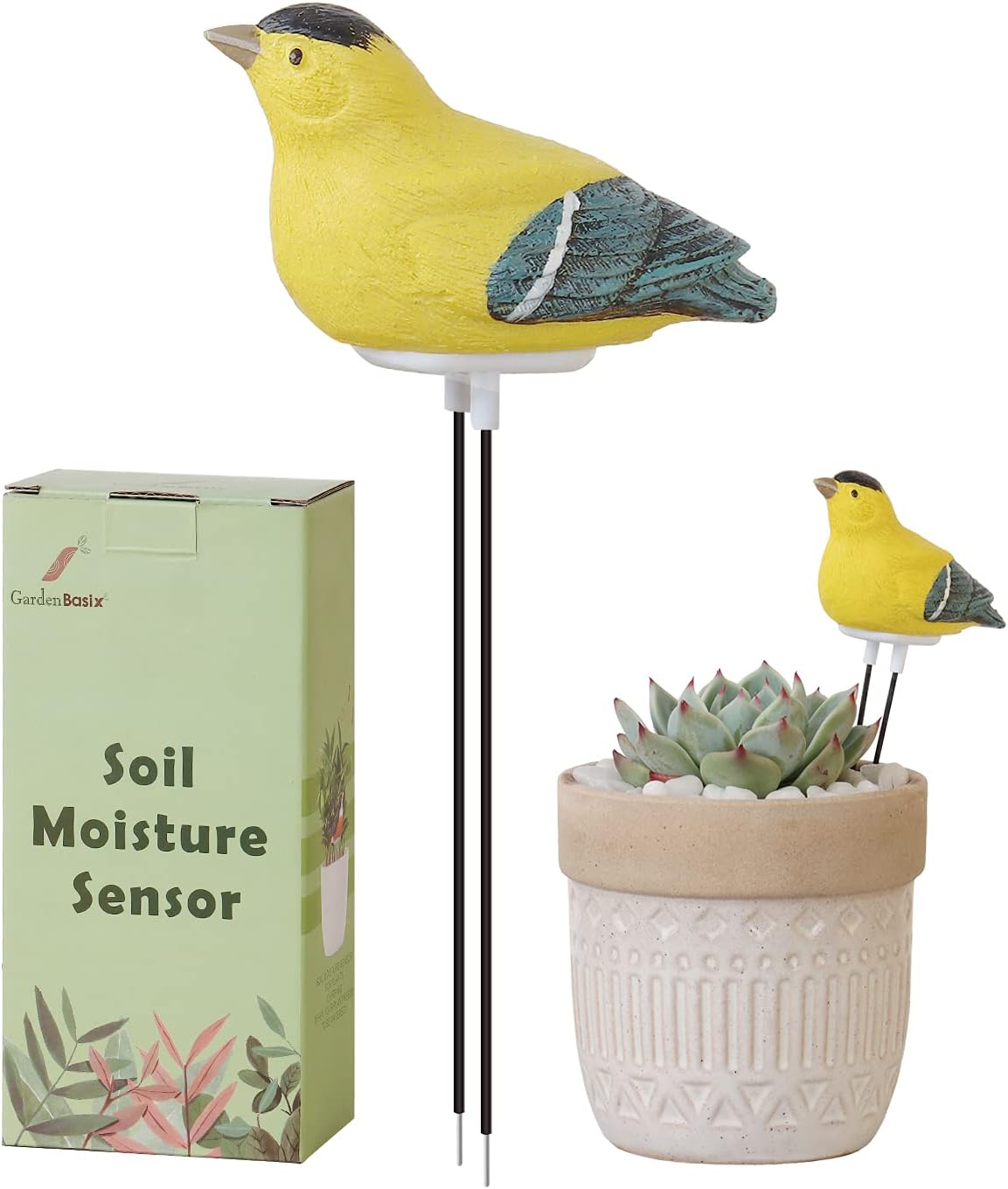Soil Moisture Meter Watering Alarm Bird Plant Water Tester Hygrometer