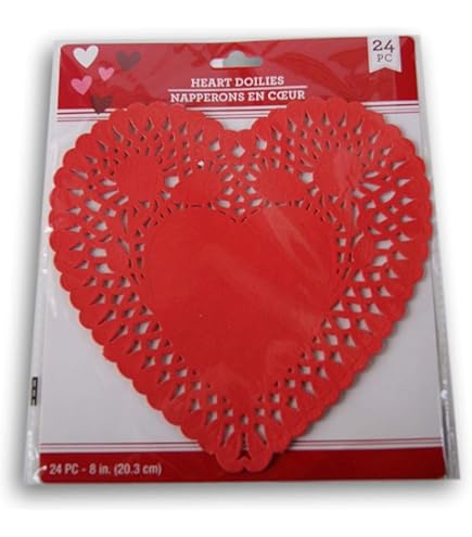 Heart Shaped Doilies 8 Inch - Heart Doilies Lace - View #3