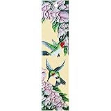 Natural Hummingbird_Left - Decorative Ceramic Art Tile - House Number - 2"x8.5" En Vogue