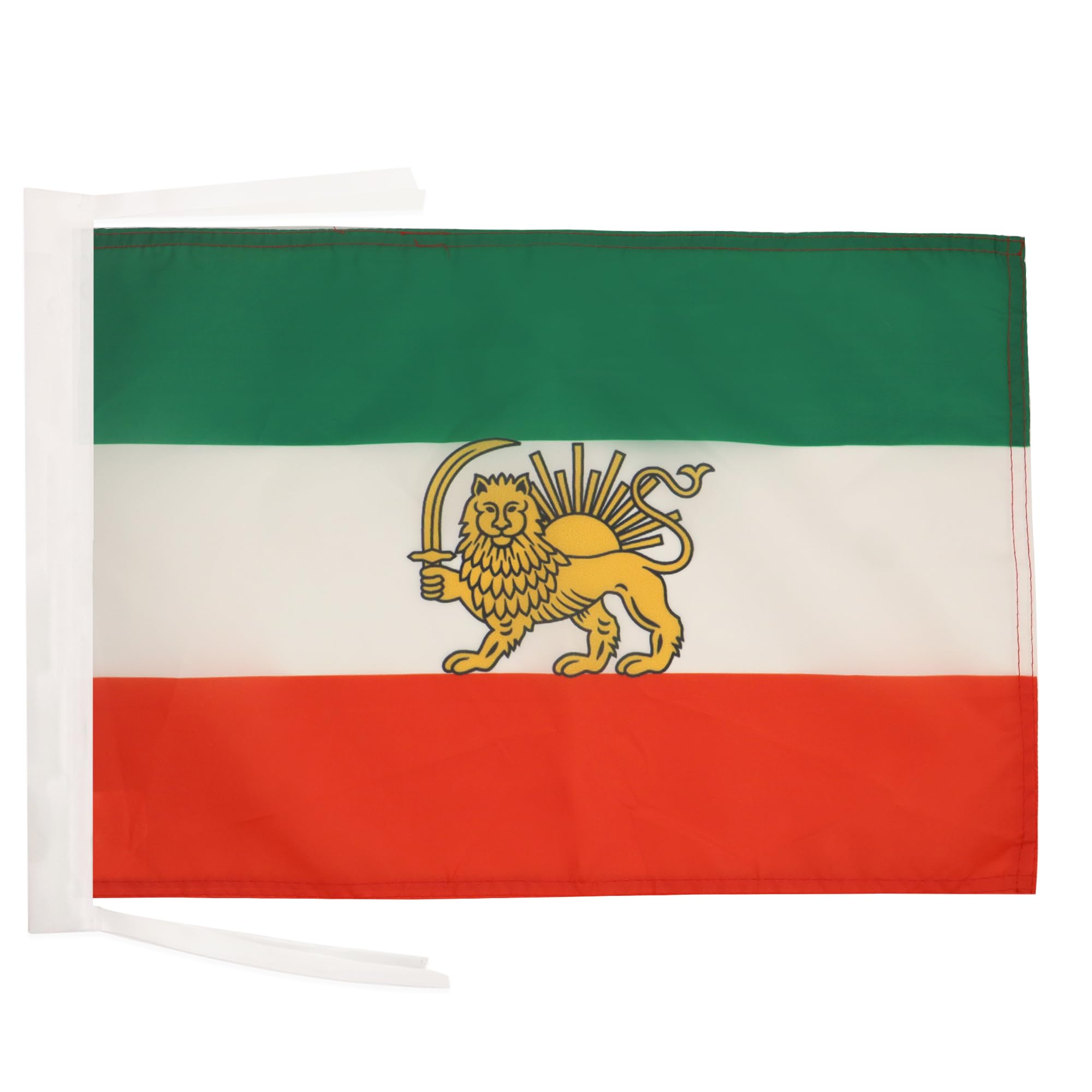 AZ FLAG - Iran Old Persia Flag - 18'' x 12'' - 100% Polyester Persian Small Banner with Two Cords - Fade Resistant - Vivid Colors - 18x12 in - 45x30 Cm โ image 1