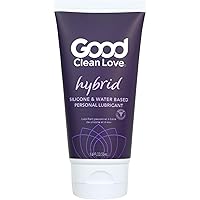 Good Clean Love Hybrid Silicone & Water Based Personal Lubricant, Premium Lasting Lube with Hyaluronic Acid, Safe for Condoms