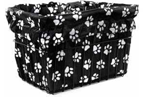 Cruiser Candy Bike Basket Liner Waterproof, Universal Fit for Most Bike Baskets, Stylish 2in1Tote, Bike Basket Cover, EBiKE Front Wire Or Wicker Bike Baskets Fits Up to 15x12x10