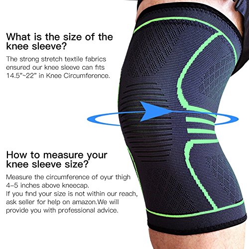 From USA ★ Copper Aid Knee Brace Compression Sleeve Support for Sports