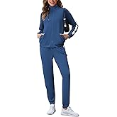 Marvmys Women Tracksuits Set Long Sleeve Full Zip Fall Sets 2 Piece Outfits Jogging Suit Sweatsuits with Pockets