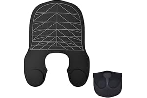 AISEELY Large Hair Cutting Collar, Hair Cutting Guide Collar Silicone Waterproof Cutting Cape for Hair Stylist, Barber Shop Hair Cutting Pad for Salon Hairdressing Hair Coloring - Black