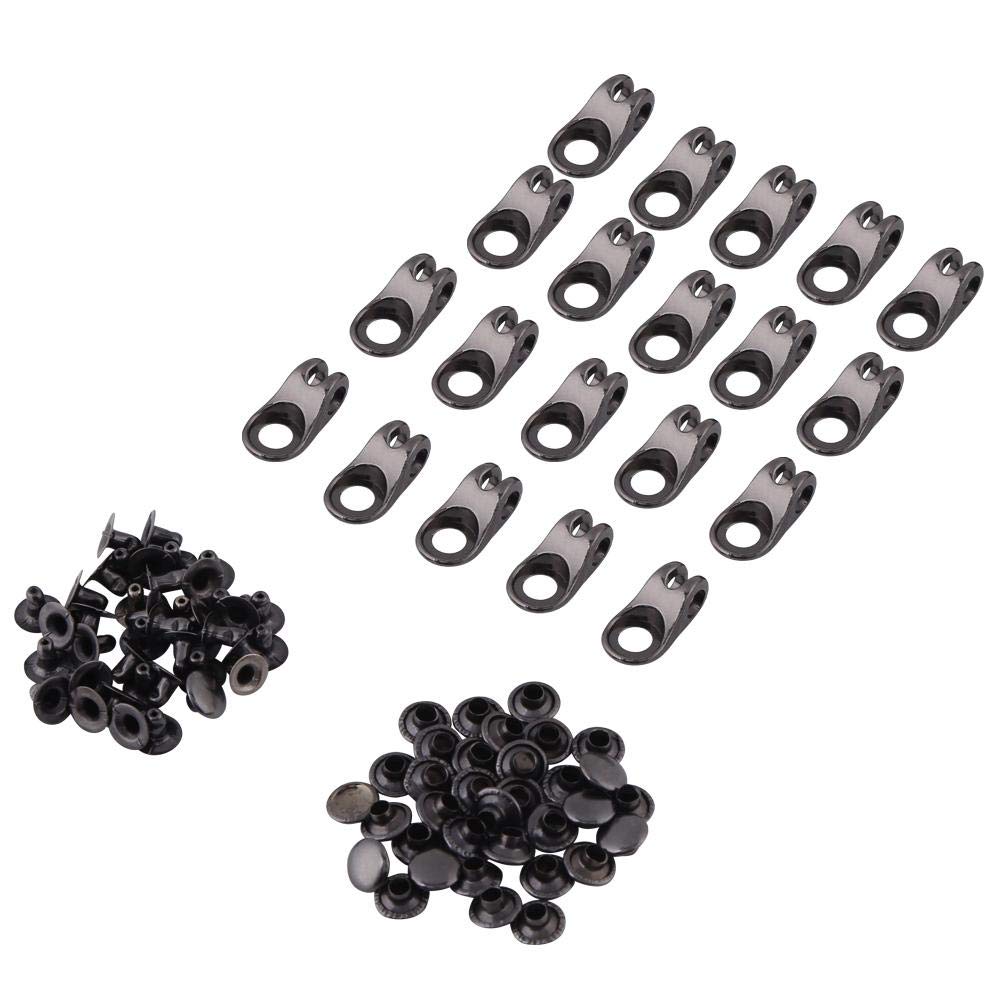 Boot Lace Hooks, 20x Boot Lace Hooks Lace Fittings Buckles With Rivets for Repair/Camp/Hike/Climb Accessories(5 * 4 * 2cm-#2)