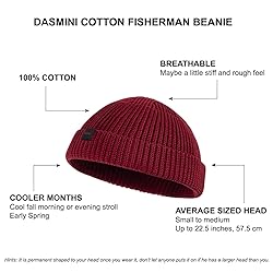 DASMINI Fisherman Beanie,Skull Cap Mens Cotton