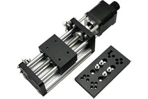 IKRANBIRD CNC Z-axis Aluminum Alloy Sliding Table with Stepping Motor and Limit Switch, T8 Stainless Steel Screw, Lead 4MM, C