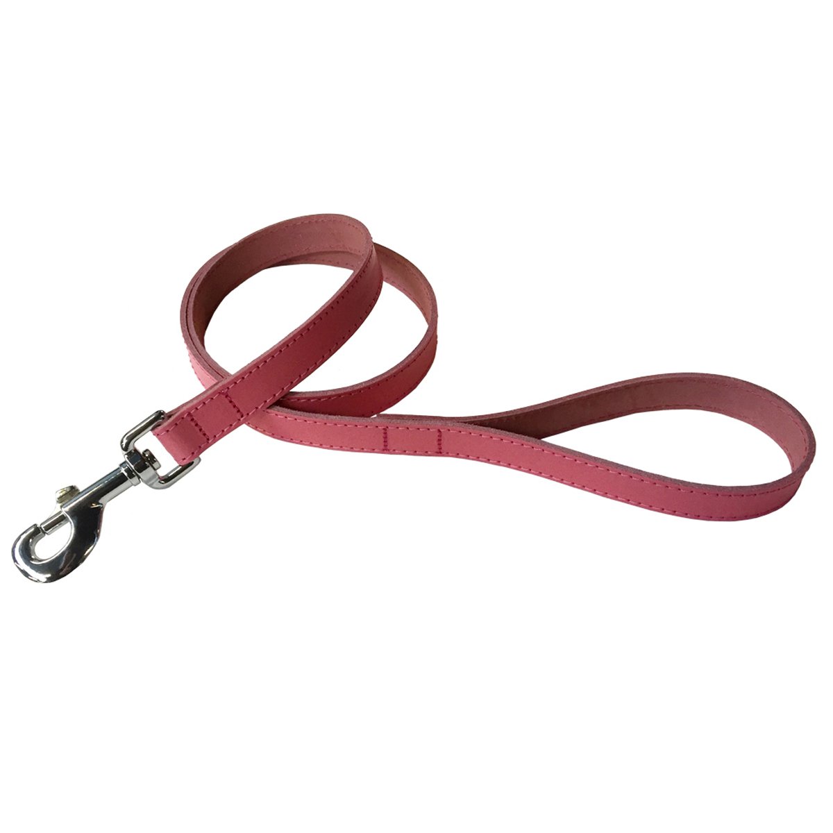 BBD 3/4 x 40-inch Leather Lead, Pink, M