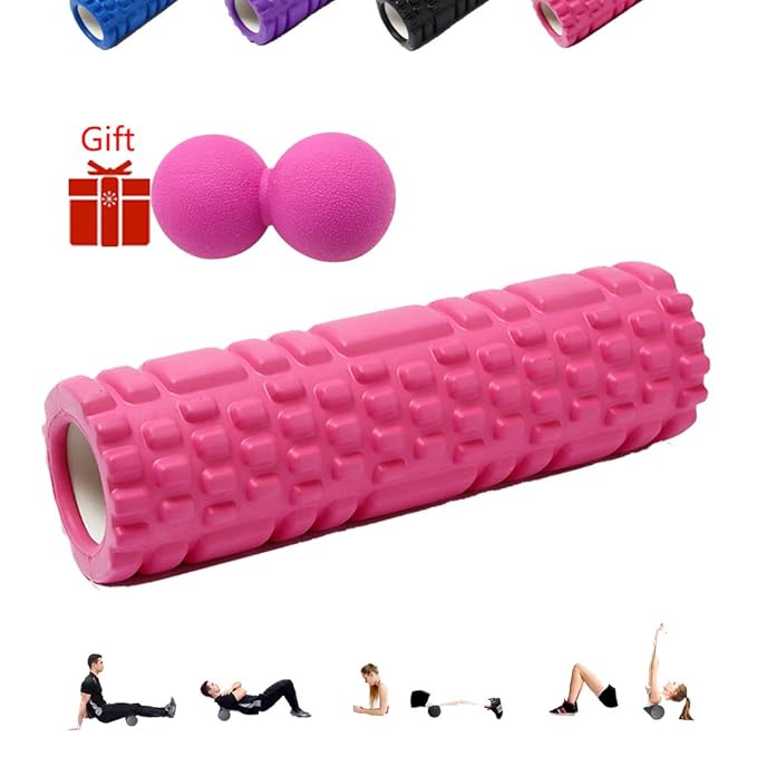 Rodillo de Espuma,Pelota Masaje+EVA Foam Roller para Terapia de ...