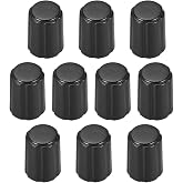 uxcell 10pcs,4x6mm D Type Potentiometer Control Knobs for Electric Guitar Volume Tone Knobs Black