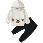 Baby Boy Fall Winter Clothes - Toddler Long Sleeve Hoodie Sweatshirt Tops Sweatsuit Pants 2pcs Outfit Set