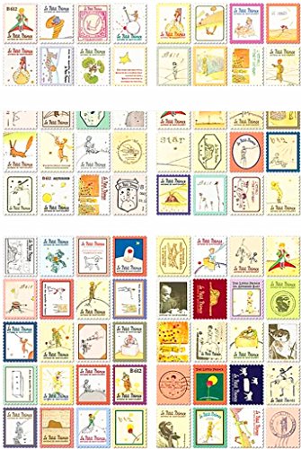 Alimitopia Adhesive Sticker,12 Sheets(240pcs) Stamp Shape DIY Decorative Paper Paster Ornament Mark