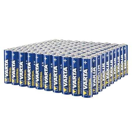 Varta Industrial AA Mignon Alkaline Batterien LR6-100er Pack, umweltschonende Verpackung