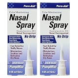 Pure-Aid No Drip Extra Moisturizing Nasal Decongestant Spray 0.5 oz (2 pack)