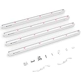 Maygrove Grow Lights for Indoor Plants 2FT, Red-Enhanced Full Spectrum 5000K Grow Light, 60W(4 x 15W), T5 LED Grow Light Strips for Leafy Greens and Vegetables, High PPFD, Linkable, White, 4-Pack