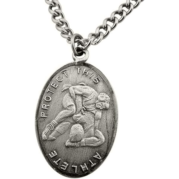 Saint John Of God Medal & Prayer Card Set - 1 Inch Oxidized Pendant, Patron Saint Of Heart Disease - View #4