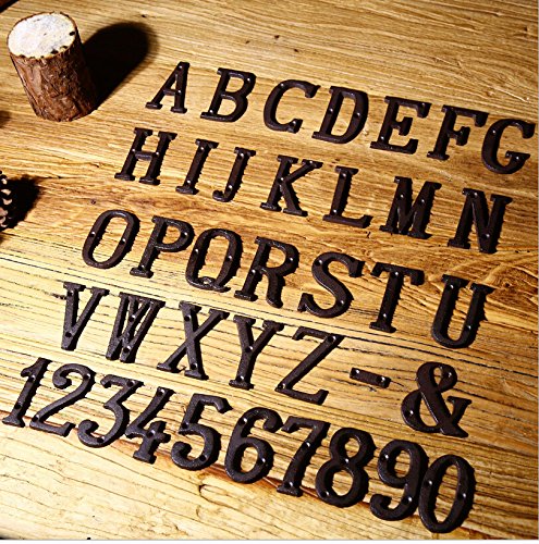 3" Vintage Decorative Cast Iron Metal Alphabet Letters Wall Sign Hanging Address Name Sign Letter(D) - Thumbnail 2
