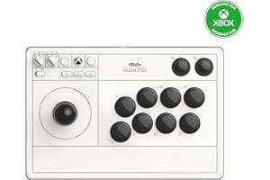 8Bitdo Wireless Arcade Stick for Xbox Series X|S, Xbox One and Windows 10, Arcade Fight Stick with 3.5mm Audio Jack - Officially Licensed (White)