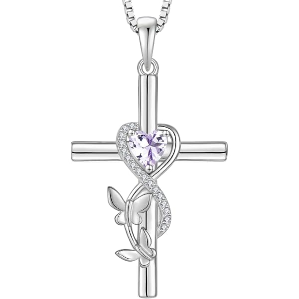 925 Sterling Silver Diamond Filigree Cross Pendant - 41.5x25mm, Textured & Polished, For Women (Necklace Chain Not Included) - View #9