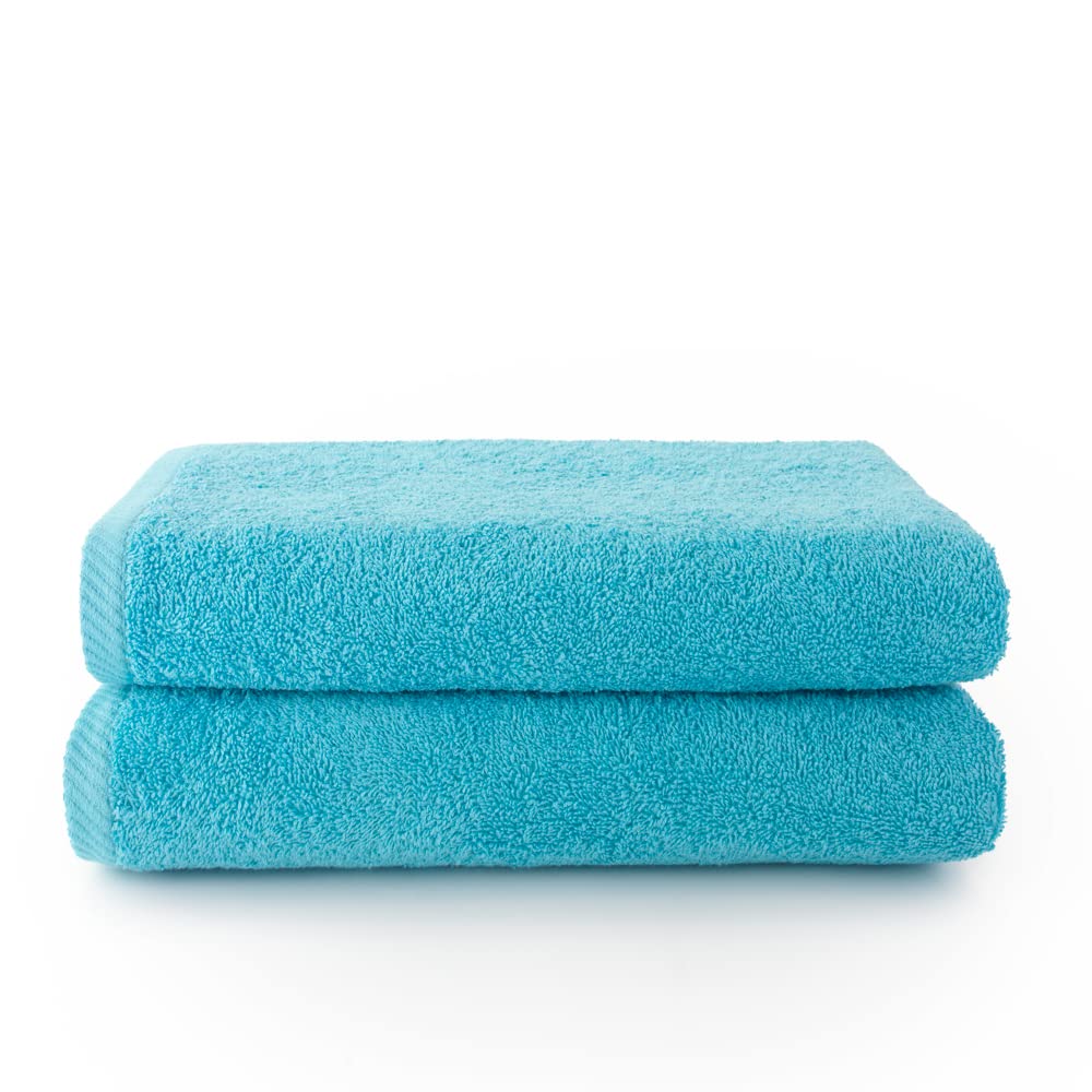 Top Towel - Set of 2 bath or shower towels - Bath towels - 100% cotton - 400 g/m2 - Measure 70 x 140 cm