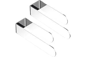 HUFEEOH 2 Pack Adhesive Hand Towel Holder, Sticky Towel Bar Towel Holder Wall Mounted, Stainless Steel Kitchen Towel Holder H