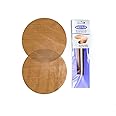 Bake-O-Glide Reusable Non-Stick Pre Cut Circles, Woven Glass Fabric Coated in 100% PTFE, Brown, 12-Inch