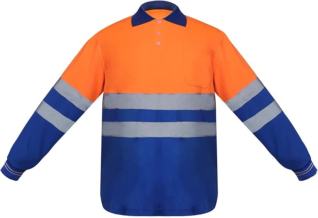 Safety Shirt Reflective Stripes Safety Hi Vis Knitted Workwear
